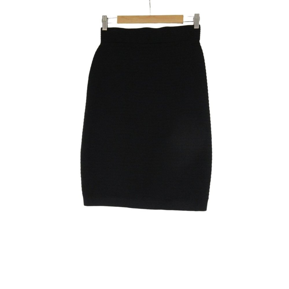 Catherine Malandrino‎ ribbed knit black pencil skirt